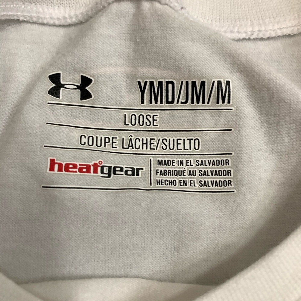 Under Amour white t-shirt w/ Girls Never Quit - Picture 6 of 7